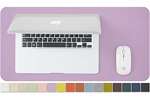 HOMIEAZICOZI Compact Leather Desk Mat - Small Non-Slip PU Desk Pad for Office and Home - Desk Organization and Accessories - Ideal for Large Mouse Pad and Small Desk Mats on Top of Desks (Purple,23.6"x 11.8")
