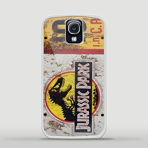 Jurassic Park License Plate Jeep Design TVC for Samsung S4 White case