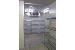 PASSEAL Freezer Curtain Strip Door Kit - 48 in. (4 ft) Width x 84 in. (7 ft) Height Low Temp Clear 8 in. Wide X .08 Thick PVC Strips with 50% Overlap