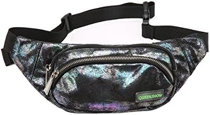 Waist Bag Fanny Pack for Women and Men Waterproof 3 Pockets Adjustable Belt Travel