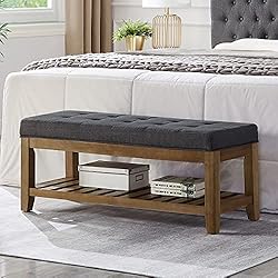 24KF Large Rectangular Upholstered Tufted Linen