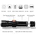 KUNSTWORKER Mini USB Rechargeable LED Flashlight, Zoomable LED Handheld Flashlights with 3 Mode , Tactical Flashlight with 2000mAH recharger Battery