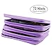 Large Capacity Multilayer Colored Pencil Case (72 Slots Purple Pen Bag)