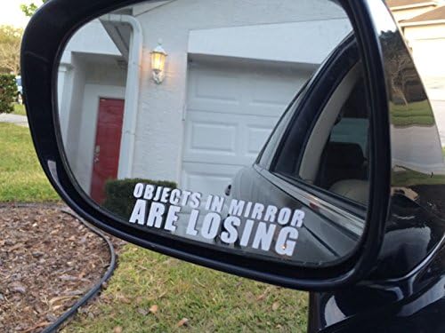 Objects in Mirror are losing sticker funny race WRX hooligan Drift decal, Die cut vinyl decal for windows, cars, trucks, tool boxes, laptops, MacBook - virtually any hard, smooth surface