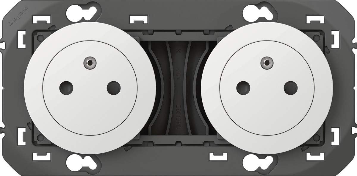 Legrand LEG95218 2 x 2P + T Pre-Cabled BLC Dooxie Double Socket 2P + T Pre-Cable Surface White Composable - Image 5
