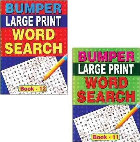 PACK OF 2 - Bumper Large Print Word Search Book (Assorted)