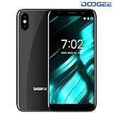 Unlocked Cell Phones, DOOGEE X55 Smartphone Unlocked, 3G Android 7.0-5.5 Inch HD 18:9 Display - MT6580 Quad Core - 1GB RAM + 16GB ROM - Dual 8MP Rear Cameras - Side Fingerprint Phone - Black