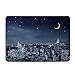 iCasso New Art Fashion Image Series Ultra Slim Light Weight Rubberized Hard Case Glossy Clear Crystal Snap-On Hard Cover Case for MacBook Pro 13 inch Retina (Model: A1425/A1502) - City Night