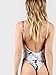 Milumia Women's Scoop Neck Open Back Spaghetti Strap Halter Leotard Cami Bodysuit Romper Black and White Small