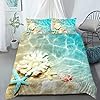 AILONEN Ocean Themed Duvet Cover Set, Beach Theme Kids' Bedding Sets & Collections Full Size,Superior Coastal Comforter… 51KCppkFBjL