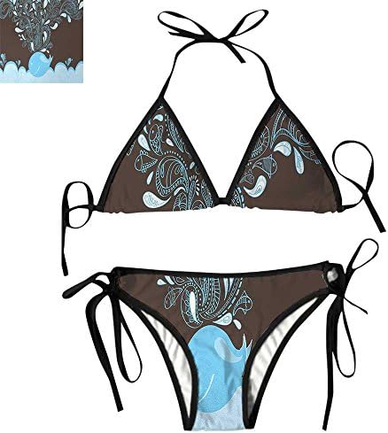 Cheeky Tie Bikini Set Bubbles Cartoon Batik