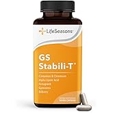 LifeSeasons GS Stabili-T - Blood Sugar Support Supplement - 90 Capsules | Maintain Normal Sugar Level - Improve Circulation &amp; Vision - Chromium Cinnamon Gymnema Fenugreek Bilberry &amp; Alpha Lipoic Acid