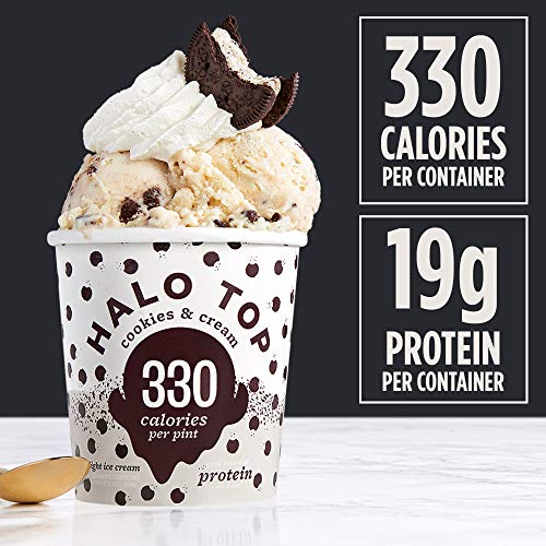 Halo Top Creamery, Cookies & Cream, 16 oz (Frozen) Pricepulse
