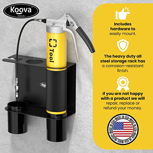 Koova Grease Gun Holder Tractor Grease Gun Garage Organizer Wall