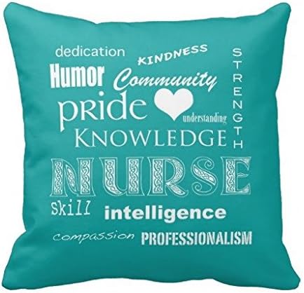Personalized Nurse Pride Attributes Blue Green Throw Pillows
