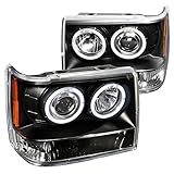 Spec-D Tuning 2LHP-GKEE93JM-TM Jeep Grand Cherokee Black Halo Projector Headlights