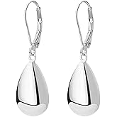 GUOXIAOMEI Teardrop Leverback Earrings for Women Waterdrop Tear Drop Jewelry Hypoallergenic Teardrop Leverback Dangle Earrings for Women