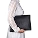 Aladin Oversized Clutch Bag Purse, Womens Large leather Evening Wristlet Handbag Black