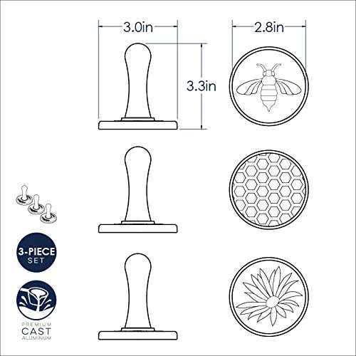 Nordic Ware 01250 Honey Bee Cookie Stamps, Set of 3, Grey Pricepulse