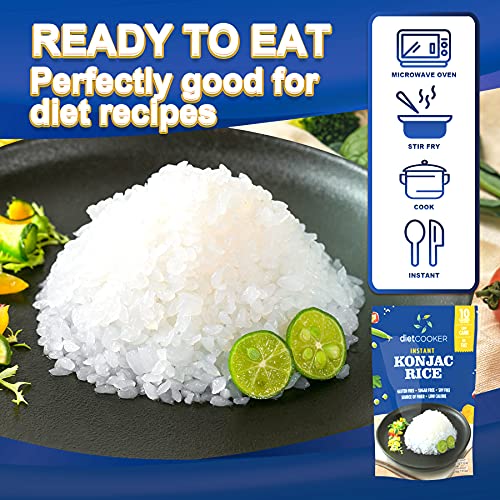 Shirataki Rice, DIET COOKER Konjac Rice 6 Pack Inside, Keto & Vegan