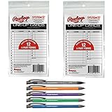 Rawlings Baseball/Softball Lineup Cards Multi-Pack (2 Packs) with Mechanical Pencils
