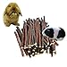 Malier 400g (14oz) Apple Sticks Pet Snacks Chew Toys for Guinea Pigs Chinchilla Squirrel Rabbits Parrot hamster degus gerbil ( About 120 - 140 Sticks )