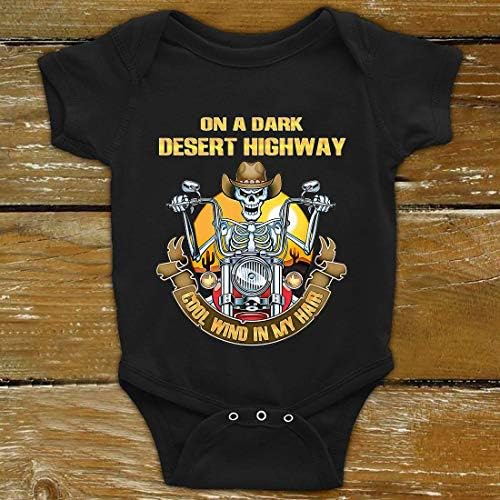 Hotel #Eagles California Lyric On a Dark #Desert #Highway #Cool #Wind in My Hair Bodysuit Onesie