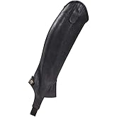 HORZE Desta Adult Synthetic Leather Zip-Up Half Chaps for English Riding