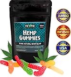 Hemp Gummies by VEYO Nutrition – 6 X 50mg (300mg) Full Spectrum Hemp Gummies for Pain and Anxiety Relief – Organic, Kentucky Grown Hemp Oil Extract - Helps Joint Pain/Inflammation & Insomnia