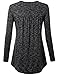 Timeson Women Loose Fit Long Sleeve High Low Bottom Ruched Blouse Tops Medium Black