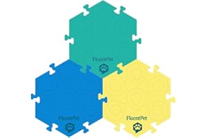 FluentPet Extra Large FlexTiles for Big and Small Buttons - 3-Pack - Holds Big 3.5 1.9" Talking Dog and Cat Buttons - Each Button Mat Securely Holds 6 Buttons - Durable and Non-Slip
