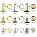 WXJ13 4 Colors Leather Rivets Metal Cap Rivets Single Cap Rivets with 3 Pieces Tool Kits for Rivets Replacement, Leather Decoration, 3 Sizes (Total 144 Sets)