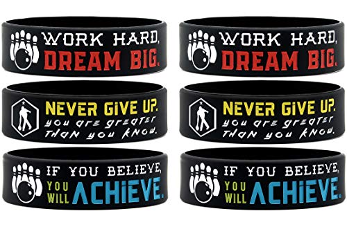 6-Pack-Motivational-Bowling-Wristbands-Bowling-Gifts-Jewelry-Accessories-for-Bowlers-Bowling-Team-Awards-and-Party-Favors-Unisex-for-Men-Women-Youth-Teen-Girls-Boys