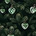 Luna Bazaar Mini Mercury Glass Heart Ornaments (1 to 1.5-Inch, Vintage Green, Cora Design, Set of 6) - Great Gift Idea, Vintage-Style Christmas Decorations, Special Occasions, Home Decor and Parties