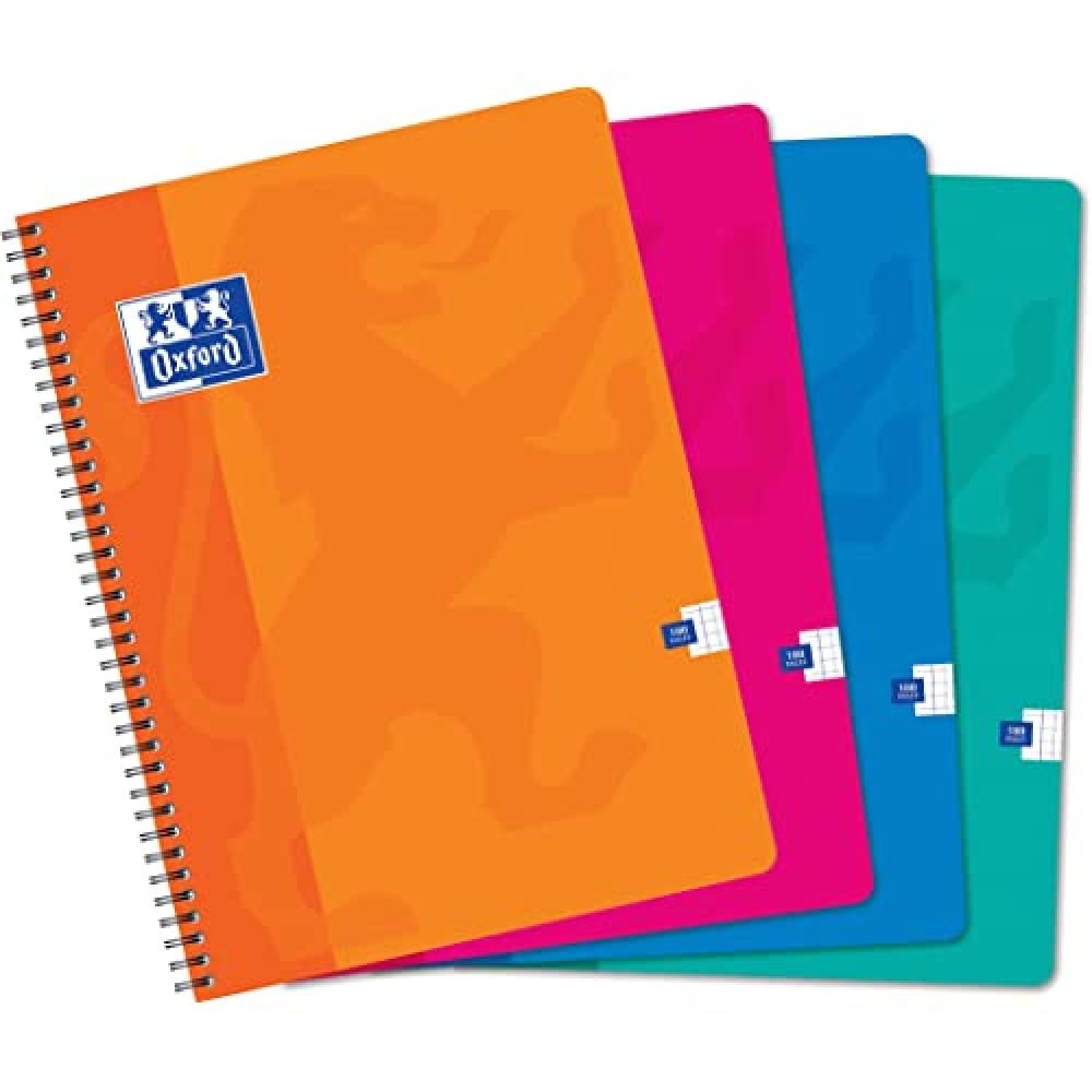 Oxford 100103050 Spiral Book 240 x 320 mm Squared 90 Sheets