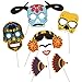 Mexican Fiesta Photo Booth Props,Cinco De Mayo Mexican Party Favors,Selfie Props, Photo Booth Accessories, Party Supplies, Assorted Designs for Dia de Muertos, Theme Parties (Fiesta) 47pcs