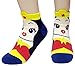 JJMax Women's Superheroes and Villains Cute Cartoon Hero Socks Set, Short Ankle Heroes, One Size