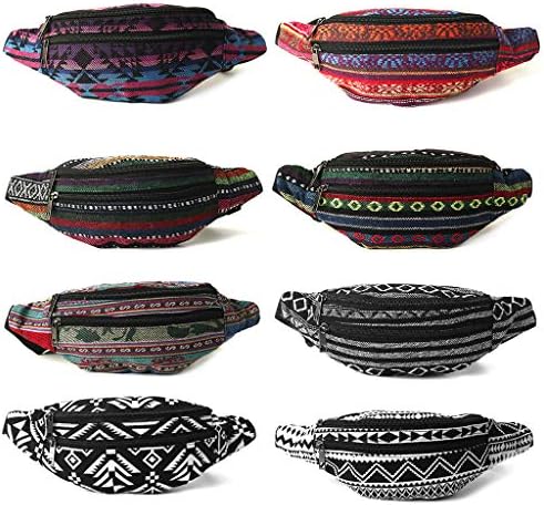 Sample9 Women Casual Canvas Waist Bag Bohemian Style Chest Fanny Pack Phone Coin Purse - 4