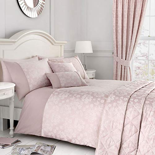 Serene Blossom-Jacquard Duvet Cover Set, Blush Pink, Super-King — image 1