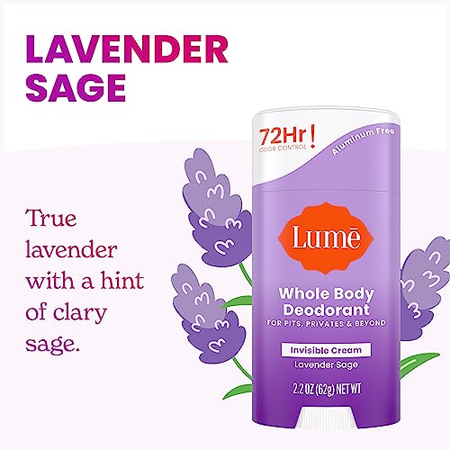 Lume Deodorant Cream Stick Underarms and Private Parts Aluminum