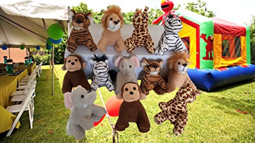 Dondor Suede Zoo Animals, 12 Piece Party Pack, By (Suede Zoo Animals)