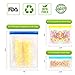 Reusable Food Storage Bags 10 Pack, MOICO 4 FDA Grade PEVA Reusable Sandwich Bags, 3 Reusable Snack Bags for Kids and 3 Large Leakproof Ziplock Freezer Bags for Home Kitchen, Travel & Make Up