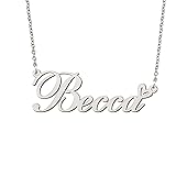 BYBWBL Becca Name Pendant Necklace Silver Color