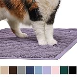 Gorilla Grip Original Premium Durable Cat Litter Mat, 35x23, XL Jumbo, No Phthalate, Water Resistant, Traps Litter from Box and Cats, Scatter Control, Soft on Kitty Paws, Easy Clean Mats, Purple