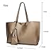 SIFINI Women Tote Bag Tassels Faux Leather Bags Simple Shoulder Handbag with Fashion Small Wristlet Purses