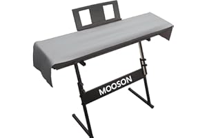 Mooson Keyboard Piano Cover, Digital Piano Dust Cover, Light Luxury Soft and Premium Surface, Thickening Electronic Organ Covering Keyboard Update Encasement (Grey)
