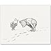 Lone Star Art Footprints - Winnie the Pooh and Piglet 11x14 Unframed Nursery Art Print