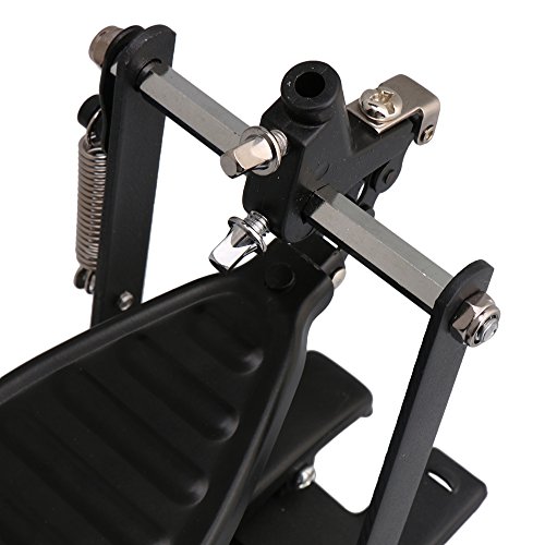 BQLZR 23.5x 14cm Black Aluminum Alloy Percussion Instrument Drum Pedal and Drumstick Set w/Left Spring for Rack Drums Repair Kit