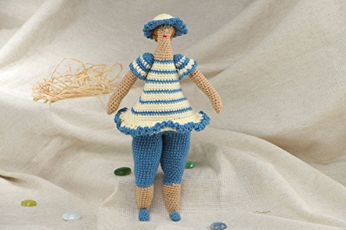 Handmade Designer Soft Doll Crochet Of Acrylic Threads Lady