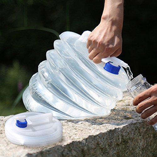 sptblanche Collapsible Water Container,Portable Water Carrier Bag Bucket BPA Free Folding PE Water Kettle Hiking Hunting Camping Climbing Picnic Travel Outdoor Activities 3L/5L/8L/10L/15L